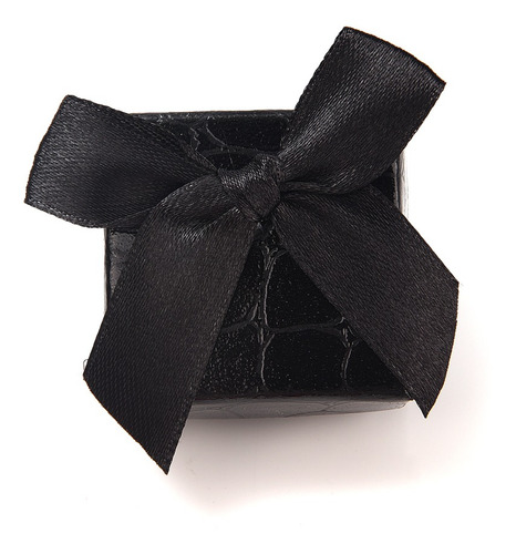 Imagen 2 de 8 de Caja Estuche Para Anillo Con Moño 4x4cm Docena Por Mayor