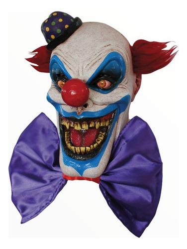 Máscara de palhaço Chompo 26296. Cor de design de palhaços: branco