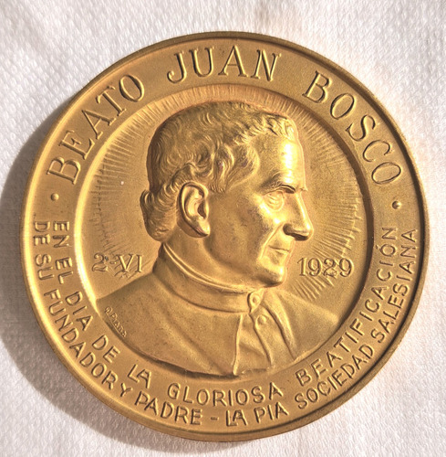 Antigua Medalla Beatificacion Juan Bosco Salesiana 1929 B50