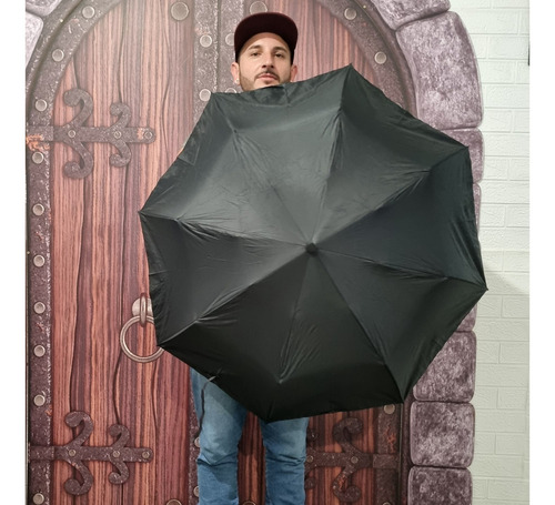 Sombrinha Proteção Solar Blackout Ultra Block Automática Cor Preto Desenho Do Tecido Liso
