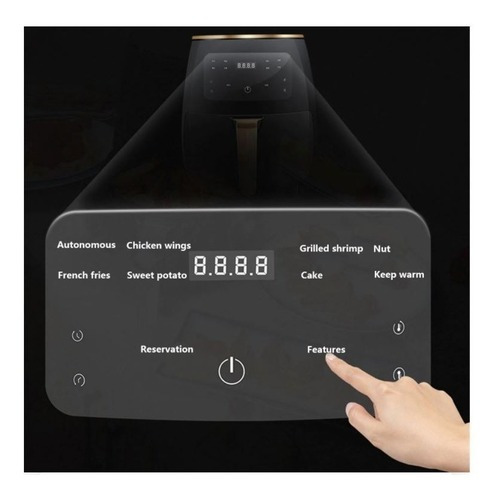Horno Freidora De Aire Electrica 6l 2400w Airfryer Sin Aceit