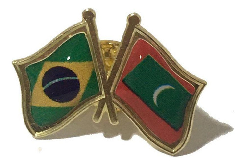 Pin Da Bandeira Do Brasil X Ilhas Maldivas