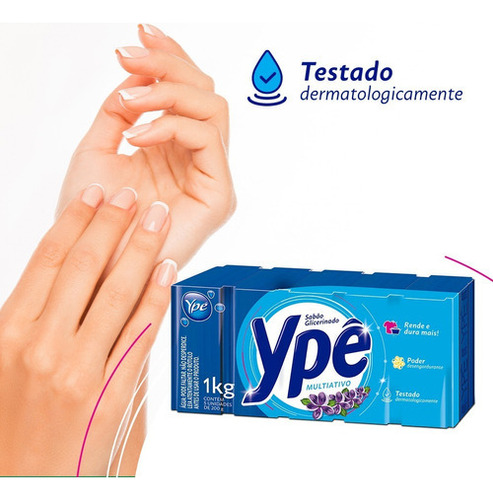 Sabão em Barra Multiativo Ypê 1kg com 5 unidades