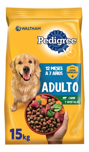 Alimento Pedigree Óptima Digestión Etapa 2 para perro adulto todos los tamaños sabor carne y vegetales en bolsa de 21kg