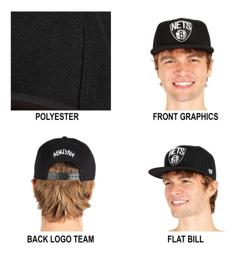Gorro Beisbol Ultra Game Nba Negro Ajustable Para Hombre