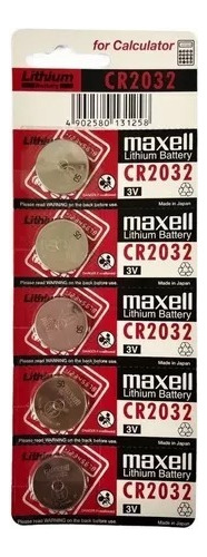 50 Pilas Maxell Cr2032 Botón Alarmas Remotos Baterias