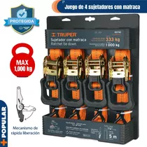 1pz Eslingas Correas Cintas De Amarre Con Matraca 8mt/5ton