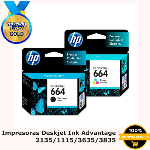 Imagen 1 de 4 de Cartuchos Original Hp 662/664/667 (2135/3635/3835/2375/2775)