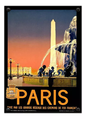 vintage hogar laminas para cuadros Póster de pintura en lienzo con paisaje  de ciudad famosa, carteles de Italia, Francia, Grecia, Hawaii, placa Retro