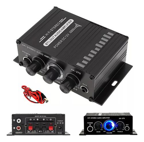 ' Amplificador Mini 400w Audio Hifi For Autos Moto Con Cable