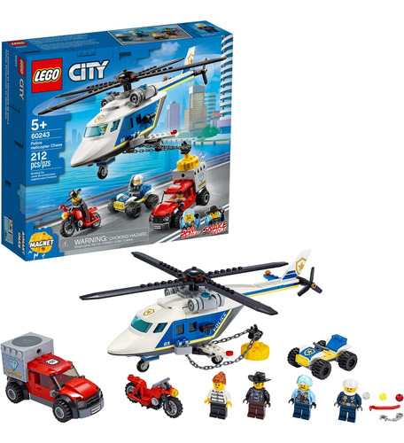 Set Juguete De Construc Lego City Helicoptero Policia 60243