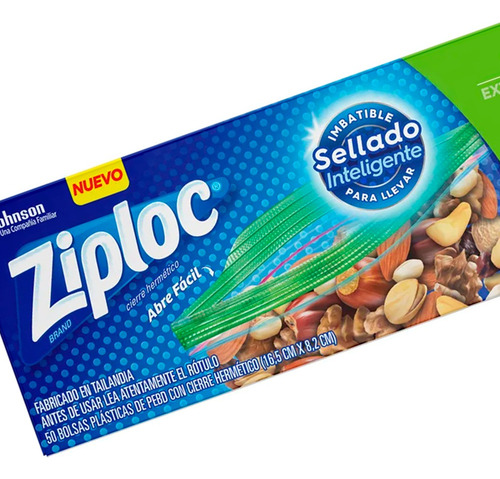 Ziploc Bolsas Cierre Hermético Para Llevar Extra Chicas X50