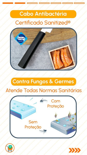 Cuchillo profesional de acero inoxidable para sushi y sashimi, 10 pulgadas, color negro