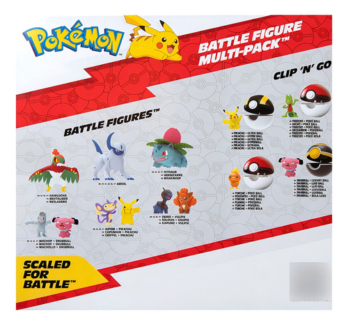 Figuras Pokemon Pikachu Battle Ready Set 8 Pack Jazwares (Usado)