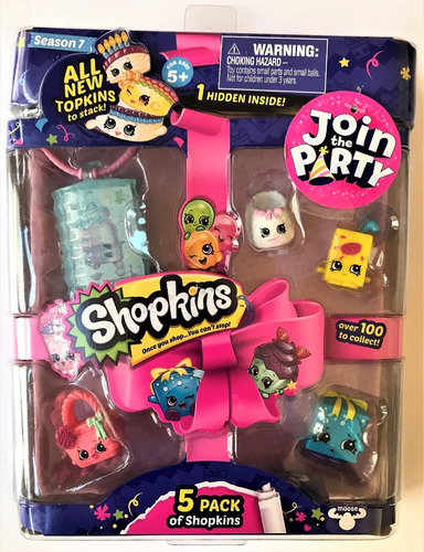 Lote 5 Sets Shopkins Join The Party - Lote A (Usado)