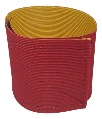 Par Braçadeira Elástica Dupla Face Vermelho/amarelo Airsoft