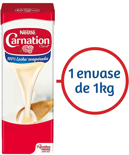 4 Leche Evaporada Carnation Clavel Nestle 4 Piezas 1kg C/u