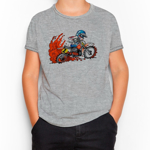 Remera Niño Niña Unisex - Motocross - Moto - Sublimada Mod 4