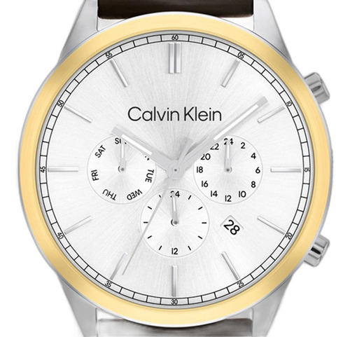 Relógio Calvin Klein Infinite Masculino Couro Marrom - 25200