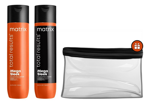 Shampoo Y Acond Mega Sleek Total Results 300ml +neceser