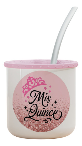 Mates De Plástico Encastrables Personalizados Souvenir Mate Blanco Mis Quince Part 1
