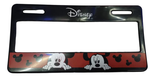 Portaplacas Mickey Y Minnie Mouse Animación Universal Par 