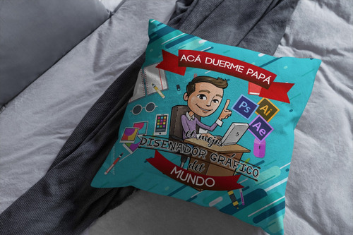 Diseños Plantillas Almohadones Día Del Padre Acá Duerme P52