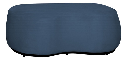 Puff Decorativo Beatriz Orgânico Suede Azul Royal