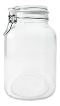 Comprar Frasco Tarro De Vidrio Cierre Clip Hermetico 1 Litro Color Transparente