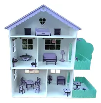 Comprar Casa De Muñecas Pintada Y Personalizada. Con 22 Muebles