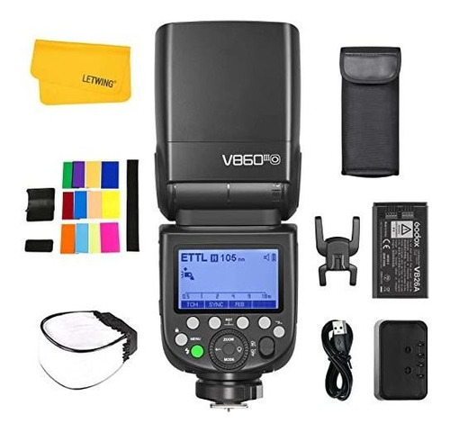 Flash Para Cámara Godox V860iii-o + Accesorios -negro