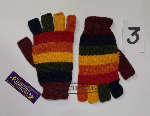 Imagen 2 de 4 de Guantes Lana Alpaca Sin Dedos Mujer Colores Medianos