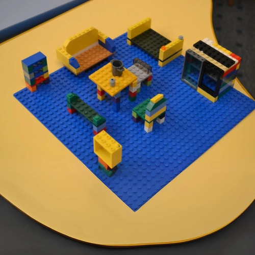 Base De Montar Blocos Educativos Placa Construção 25cmx25cm