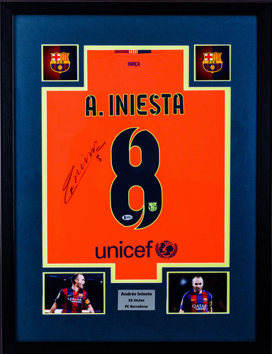 Marco Andrés Iniesta Autógrafo Certificado Psa Barcelona (Usado)