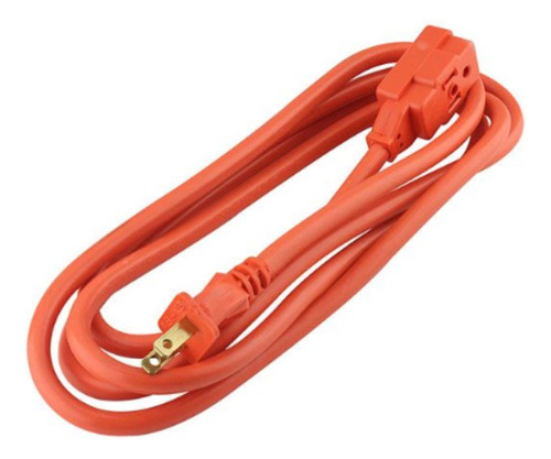 1 Pza Extensión Sanelec Uso Rudo 2 Mts Naranja 2x16