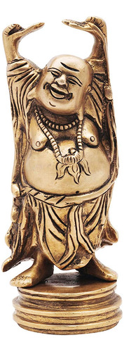 Buda Rey Para Riqueza Felicidad Gran Estatua Laton Ancho 2.2