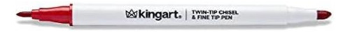 Kingart Chisel & Fine, Estuche Marcadores De Doble Punta, Su