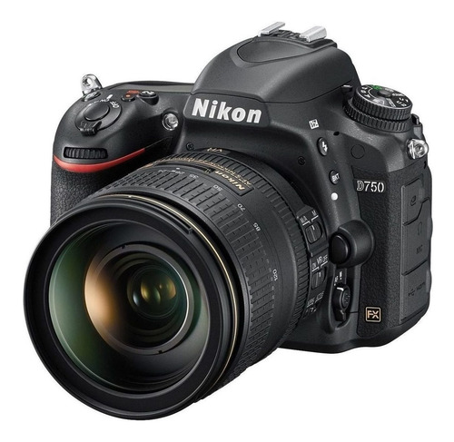  Nikon Kit D750 + lente 24-120mm VR DSLR color  negro