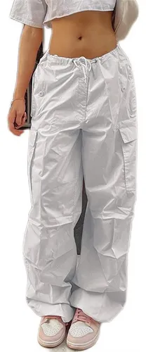Pantalones Cargo De Corte Holgado De Cintura Baja For Mujer