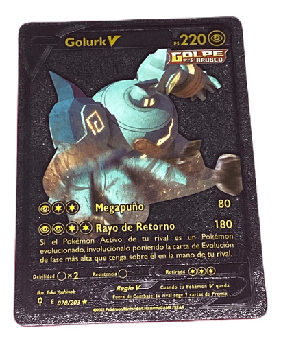 Juego Carta De Pokemon Negra De Colección Golurk