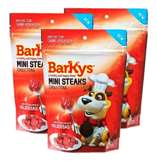 Premios Barkys Mini Steaks / Chuletas 3 Pzas 100 Gr P/ Perro