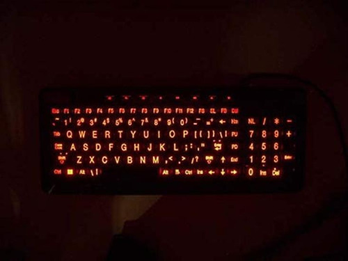 Teclado Retroiluminado, Usb Impaprice / Negro Y Azul