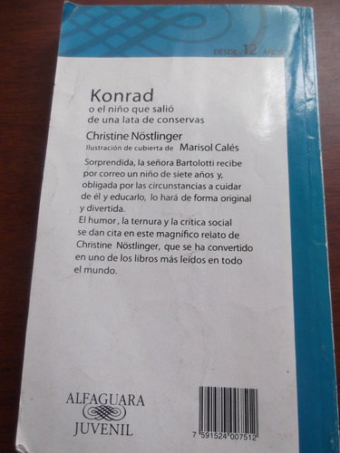 Konrad Niño Que Salio Lata De Conservas Christine Nostlinger (Usado)
