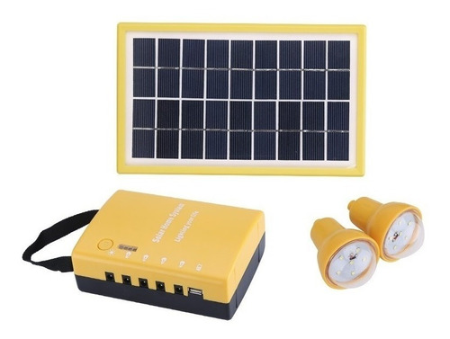 Mini Kit Panel Solar C/radio+bluetooth+usbcharger+focos