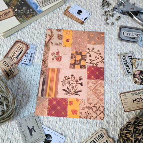 Papeles Vintage Para Scrapbook Journaling Envolver Telas X8 Beige Telas