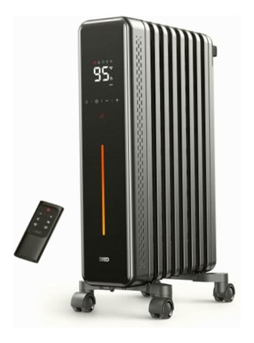 Dreo Radiator Heater, 1500w Portable Space Oil Filled Heater Color Gris espacial