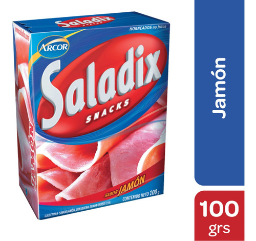 Galletitas Saladix Jamon Caja 100g Arcor Snacks Galletas