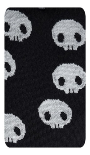 3 Pares De Calcetas Mota Con Lineas Calaveritas Lineas B Y N