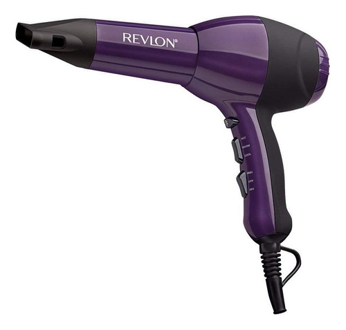 Secadora De Cabello Revlon Smooth & Shine Ionica Ceramica Rápido Secado 1875w Violeta 110v