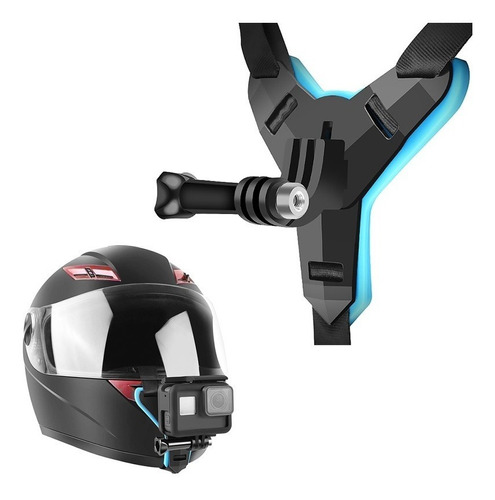 Kit Base Soporte Correa Gopro 8 Casco Barbilla Mentón Moto